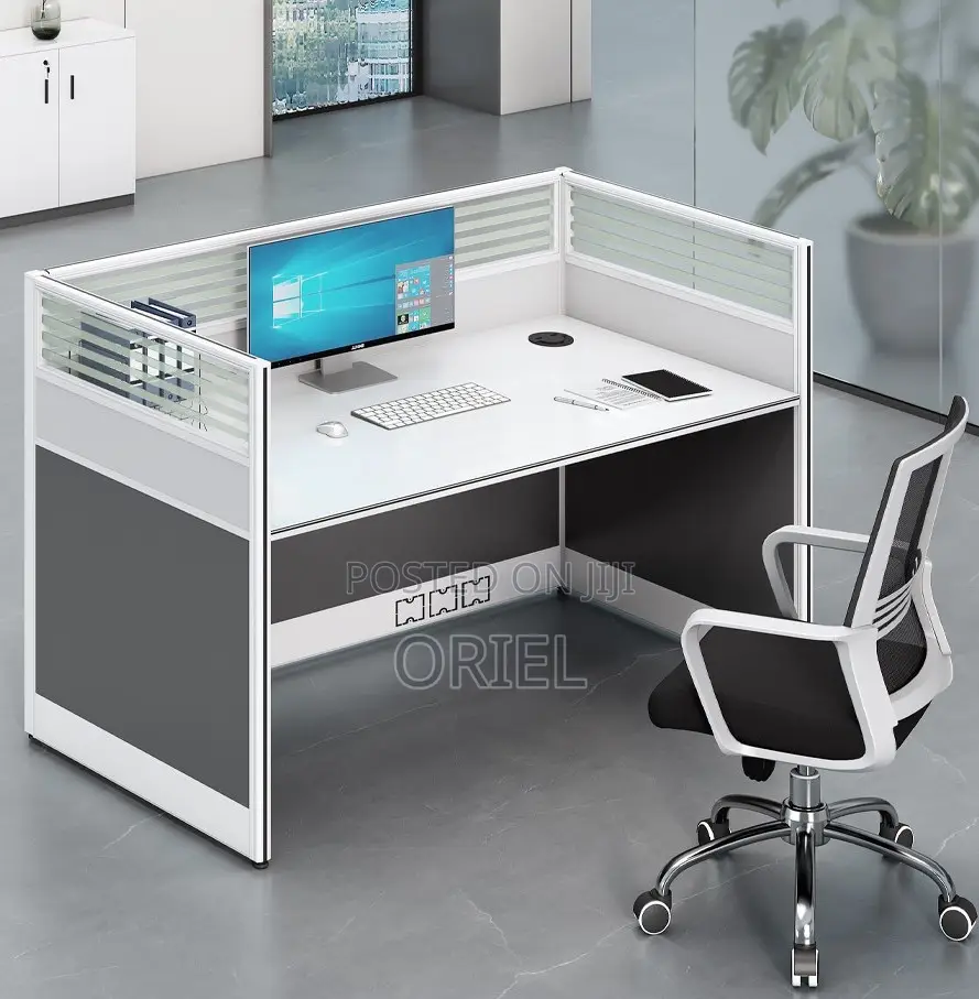 Office Workstation : 1-Way Office Workstation Desk