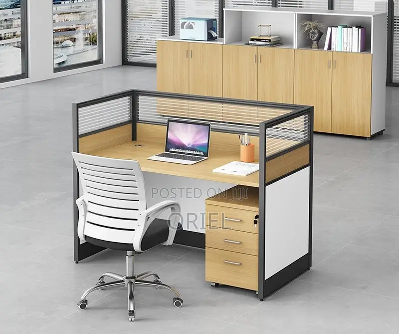 Office Workstation : 1-Way Office Workstation Desk