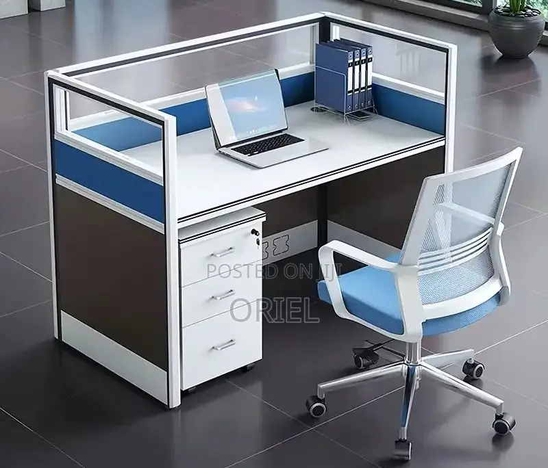 Office Workstation : 1-Way Office Workstation Desk
