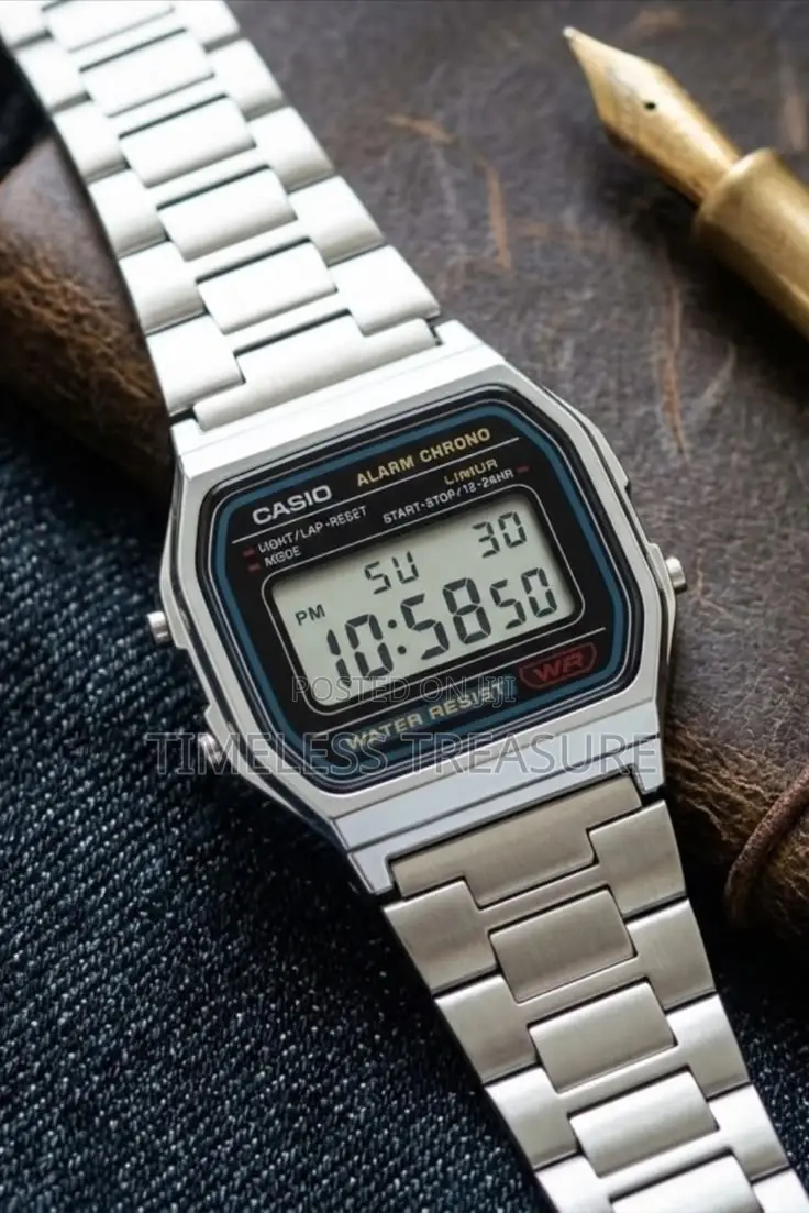Casio Vintage a-158wa-1q Digital Grey Dial Unisex Watch (D011)