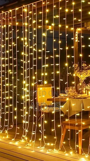 3m X 3m Warm White Curtain Lights – Electric Led Fairy Lights