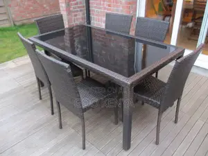 Outdoor Set; Modern 4-Piece Pe Rattan Furniture Set