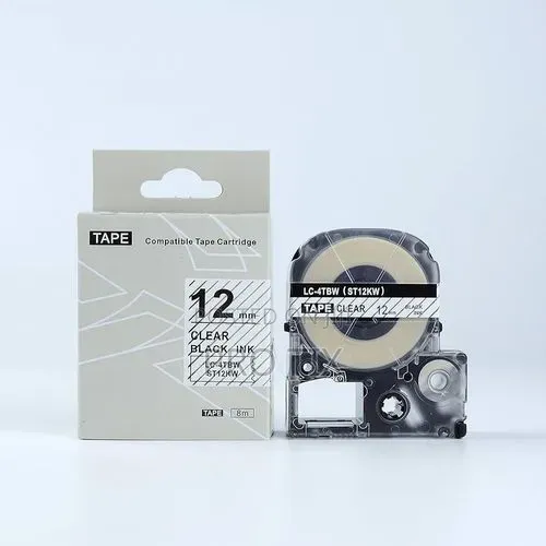 Epson Ss-12kw 12mm 8m Black on White Tape