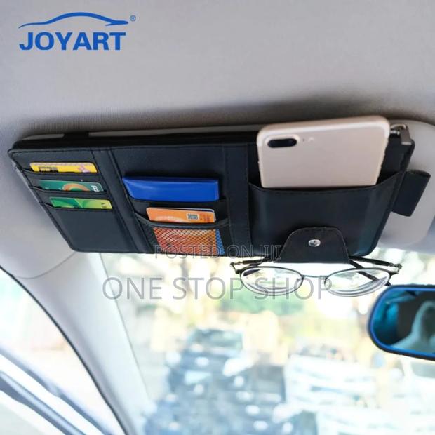 Sunvisors Organizer With Pu Leather Polished Finish+Steel Zipper