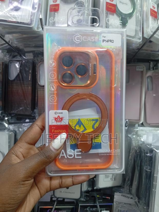 Orange Phone Case Is Protective Cover Designed for iPhone 14 Pro,.
