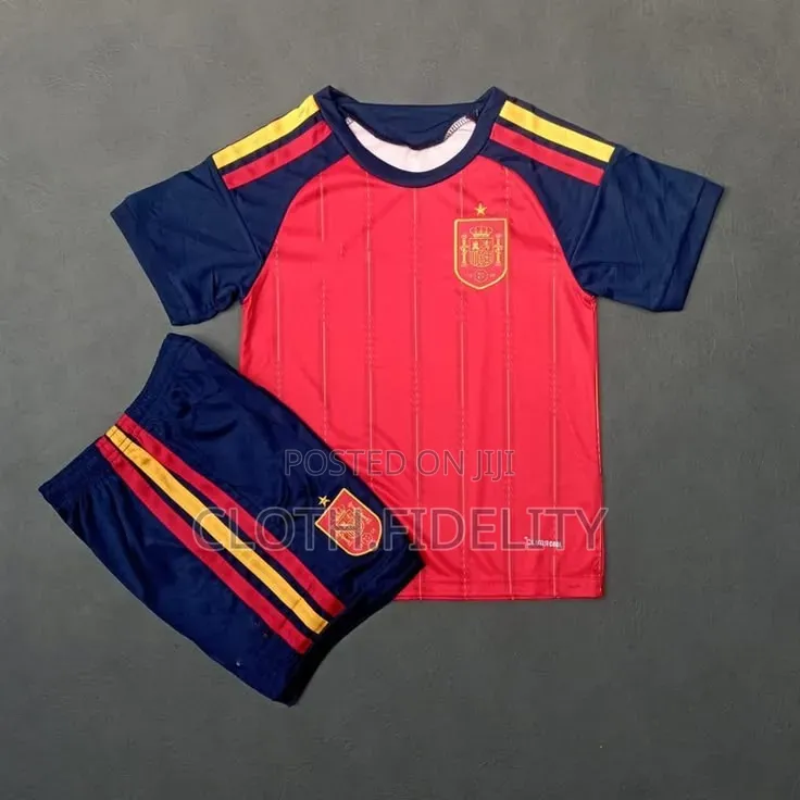 Spain Home Kids World Cup Jersey 2026.
