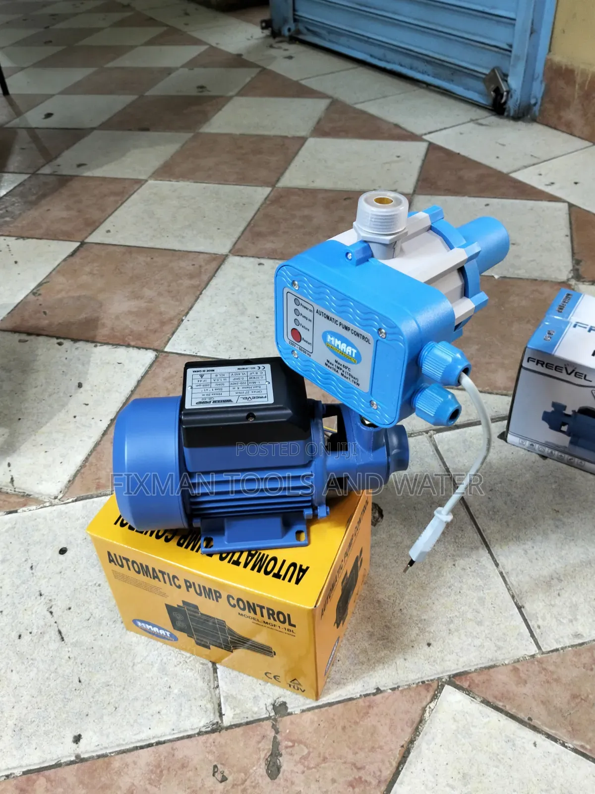 Freevel Water Pump and Pressure Control Switch 0.5 Hp 30 M Head