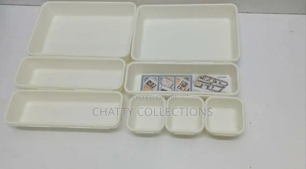 8 Pieces Set Adjustable Plastic Drawer Organiser