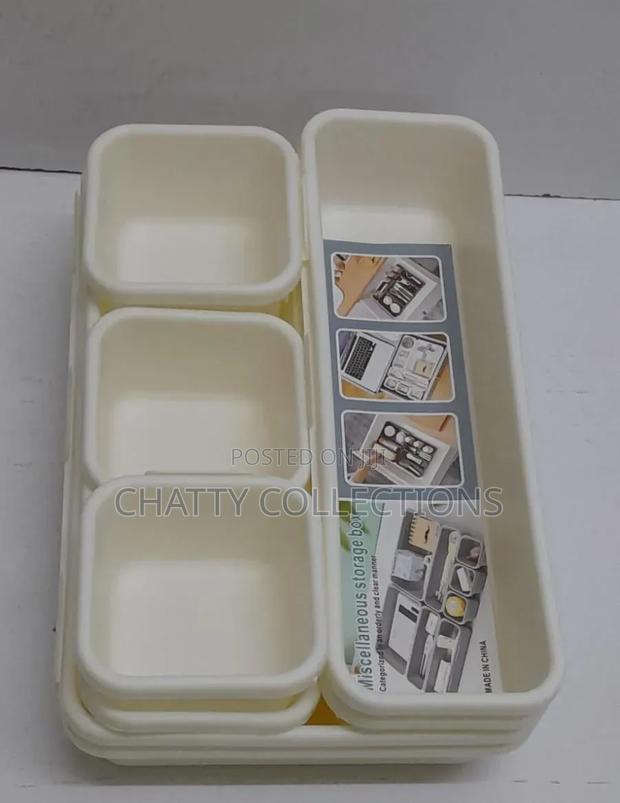 8 Pieces Set Adjustable Plastic Drawer Organiser - thumbnail 3