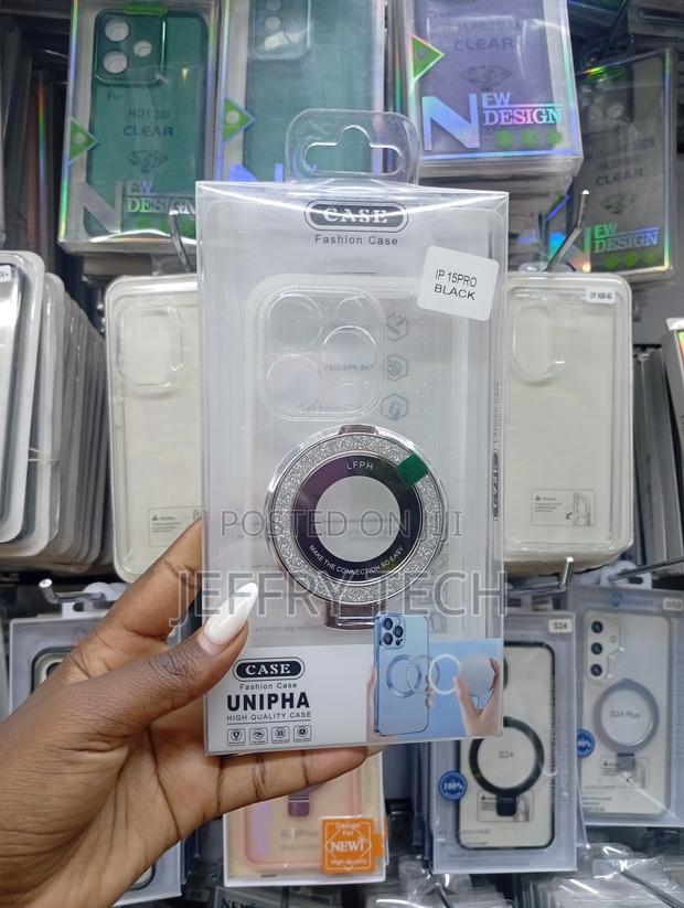 Fashion Case for the iPhone 15 Pro,A Magnetic Ring for Magsafe