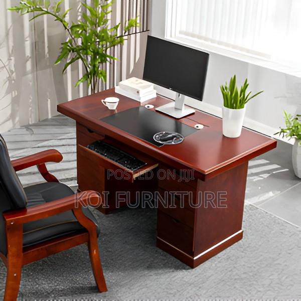 Office Desk : 1200mm Modern Imported Mahogany Office Desk - thumbnail 4