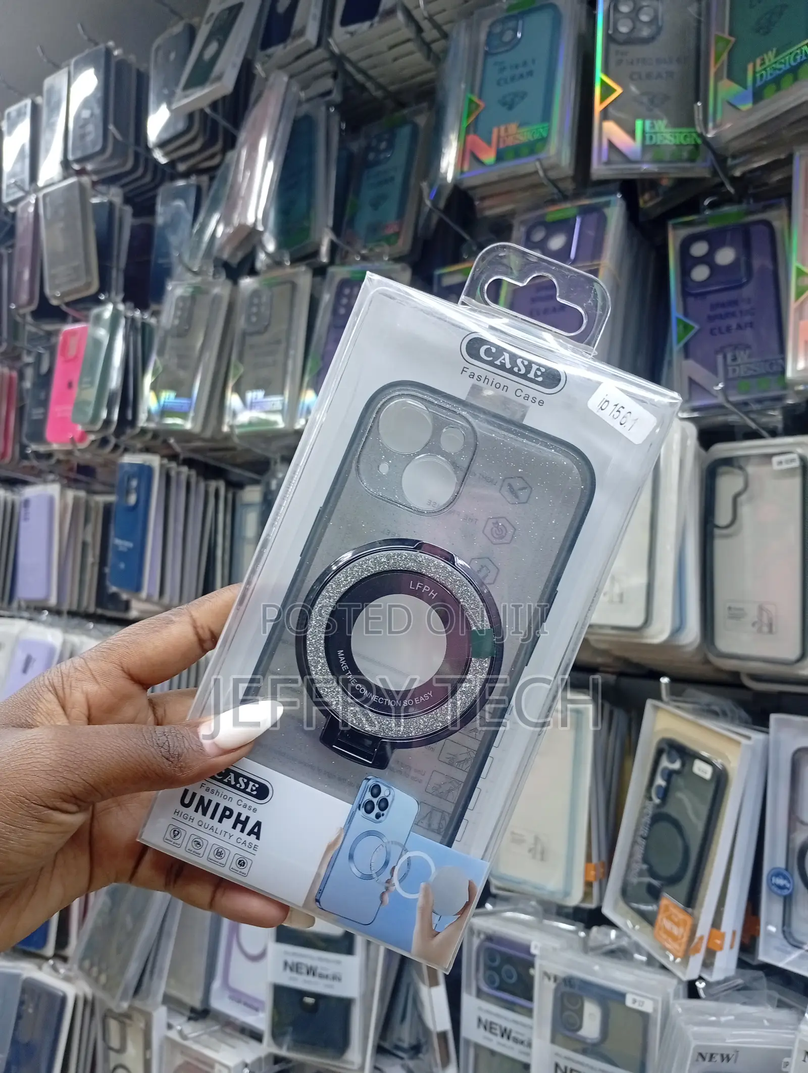 Clear Phone Case With a Magnetic Ring Stand