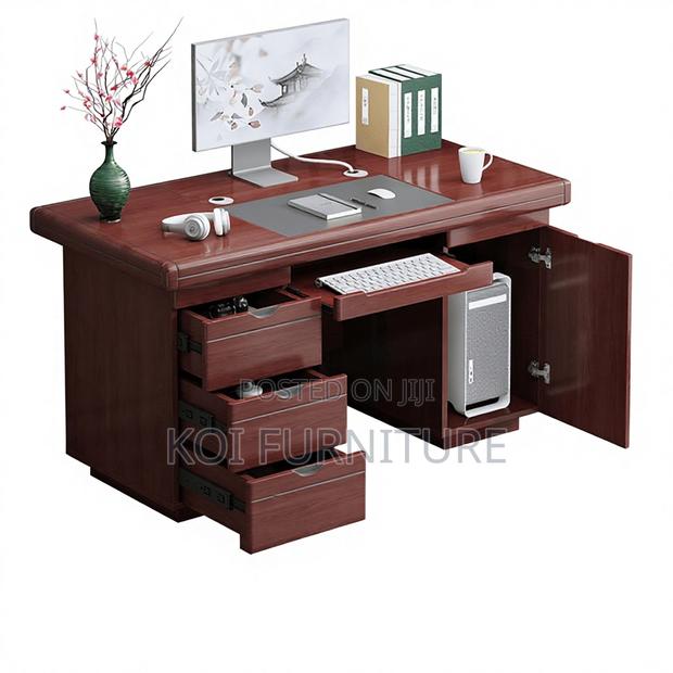Office Desk : 1200mm Modern Imported Mahogany Office Desk - thumbnail 6
