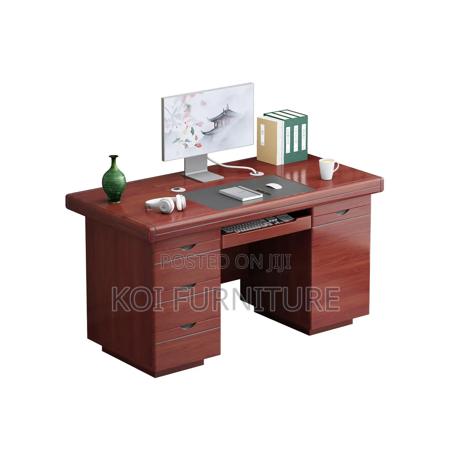 Office Desk : 1200mm Modern Imported Mahogany Office Desk