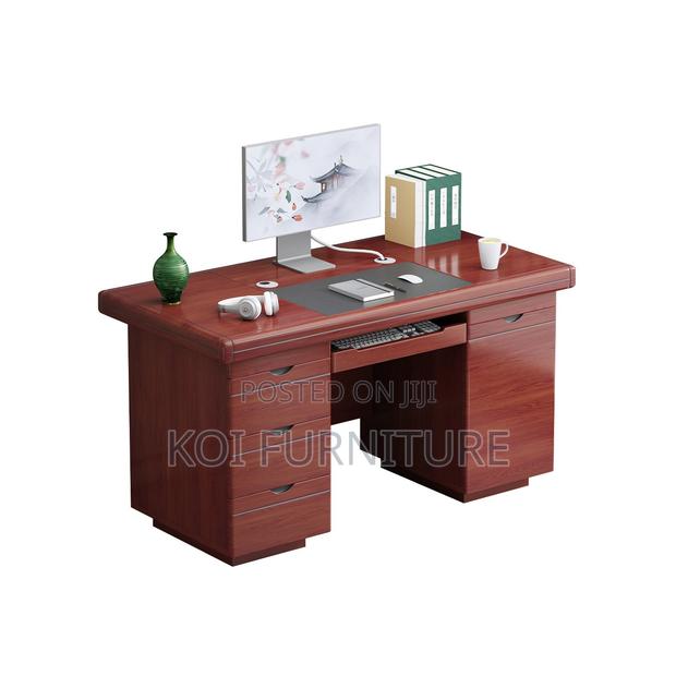 Office Desk : 1200mm Modern Imported Mahogany Office Desk - thumbnail 7