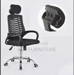 Office Chair : Mesh High-Back Office Chair With Adjustable Headrest