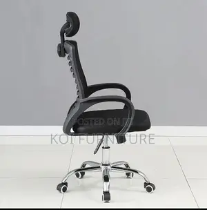 Office Chair : Mesh High-Back Office Chair With Adjustable Headrest