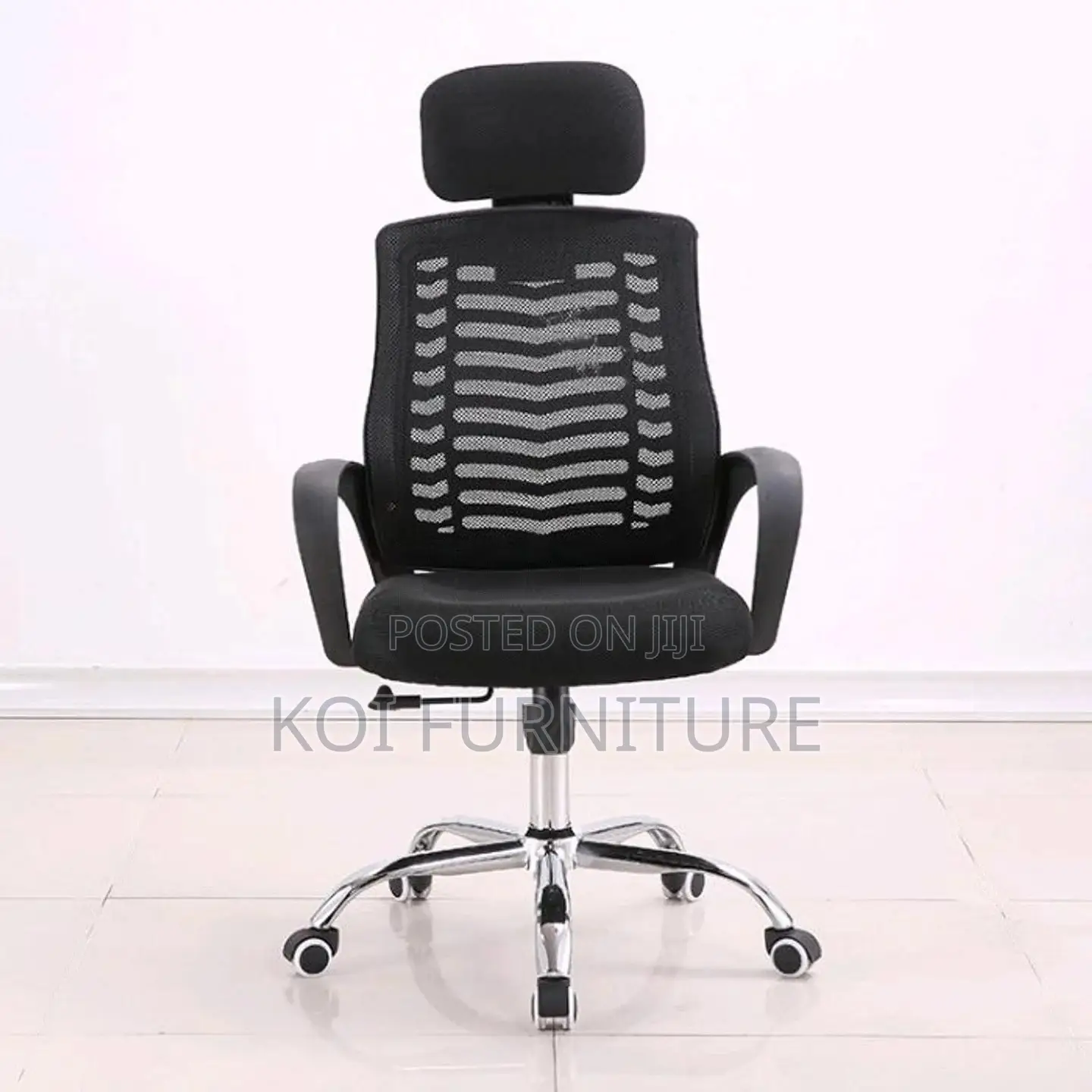 Office Chair : Mesh High-Back Office Chair With Adjustable Headrest