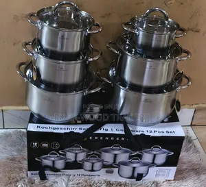 Edenberg Stainless Steel Sufuria 12pcs