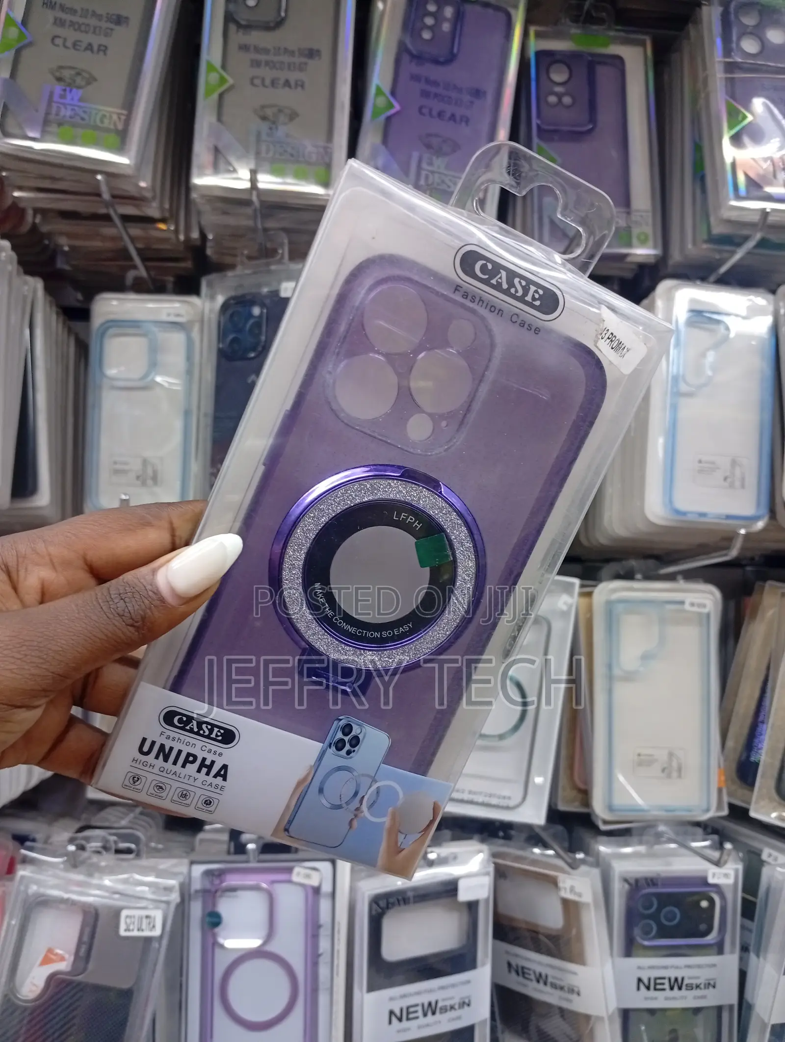 Purple Phone Case Ring Stand Designed for an iPhone Pro Max