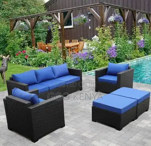 Outdoor Sofa; High-Quality 5-Seater Rattan Patio Sofa Set