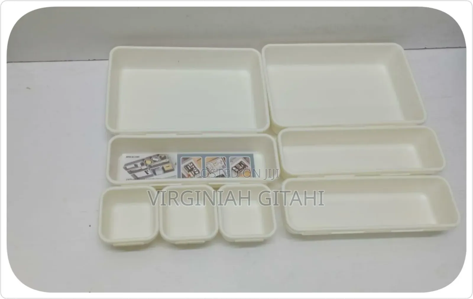 8pcs Set Adjustable Plastic Drawer Organiser