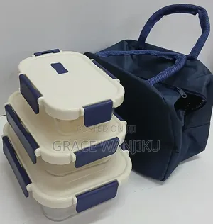 Glass Snack Box With Lunch Bag