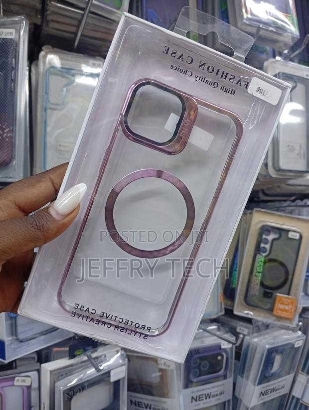 Clear Electroplated Magsafe Protective Case Designed for an iPhone - thumbnail 2