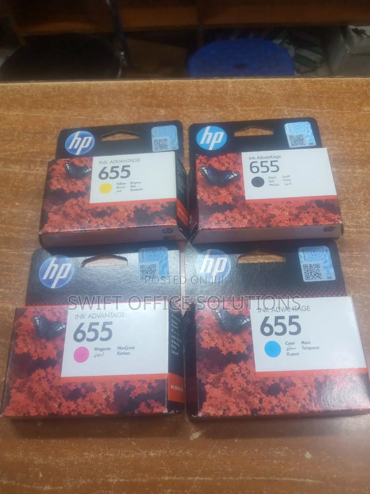 Hp 655 Original Ink Advantage Cartridges(Black,Cyan,Yellow, Magenta)