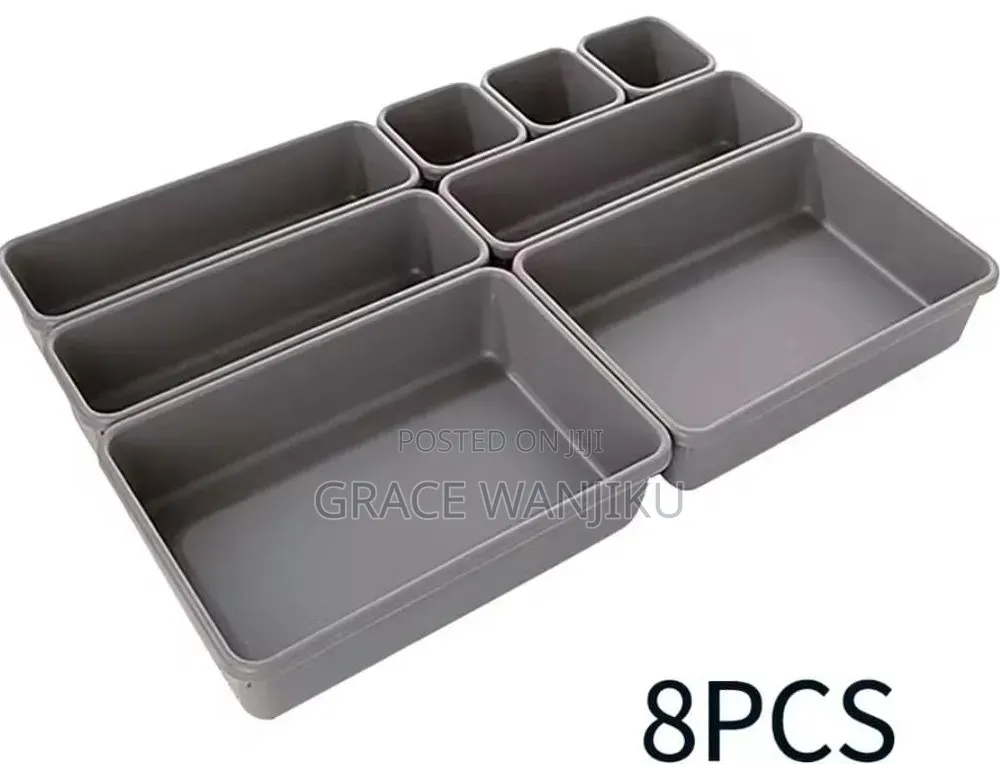 *8pcs Set Adjustable Plastic Drawer Organiser Now Available