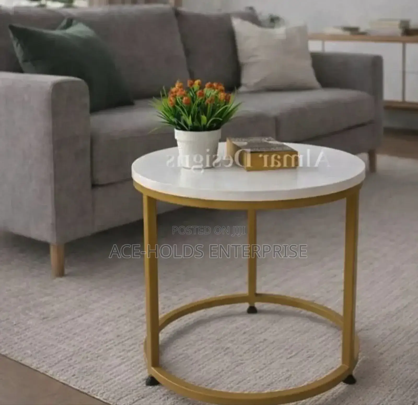Nobel MDF Wooden Round Coffee Table - 45*50cm