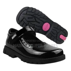 Crab Kids Leather School Shoes for Girls - Shinny