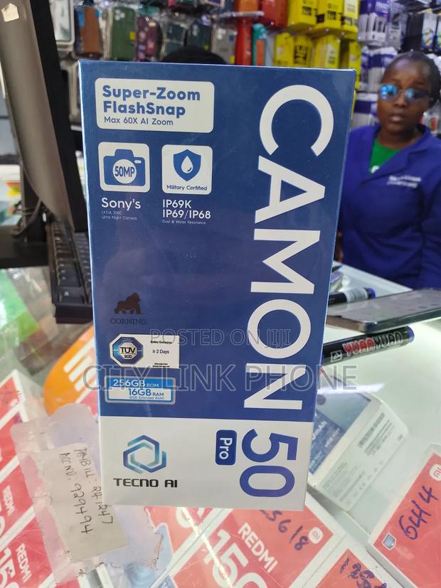 New Tecno Camon 50 Pro 256 GB Black