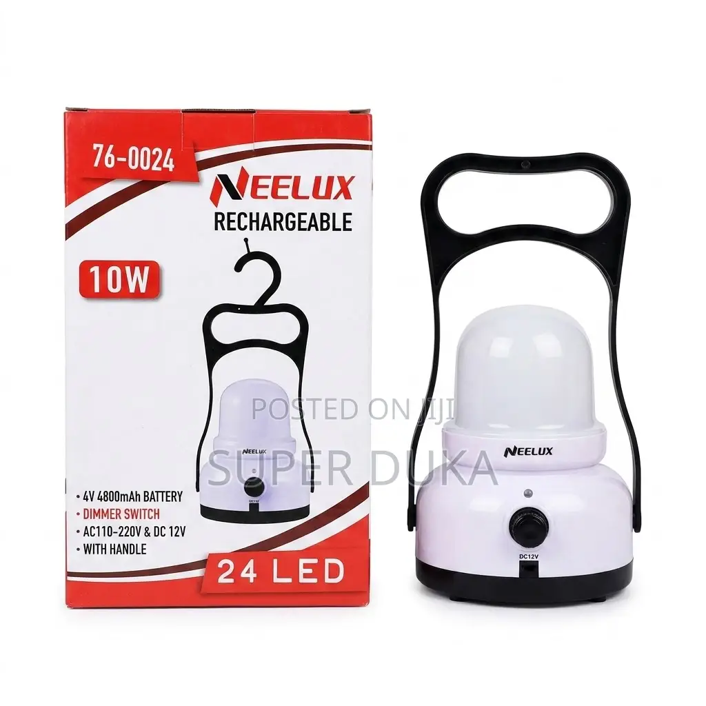Neelux 10w Rechargeable Emergency 24 Led Lantern 4800mah Dimmable Lamp
