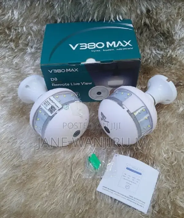 New V380 Max New Model Wifi Hidden CCTV Camera Bulb Camera