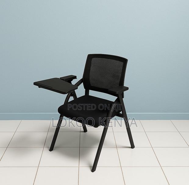 Office Chair; Black Mid Back Foldable Study Chair- Writting Chair