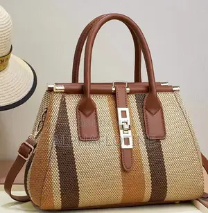 Fabric Faux Leather Tote Shoulder Bag Women Handbag -Custom Handbags