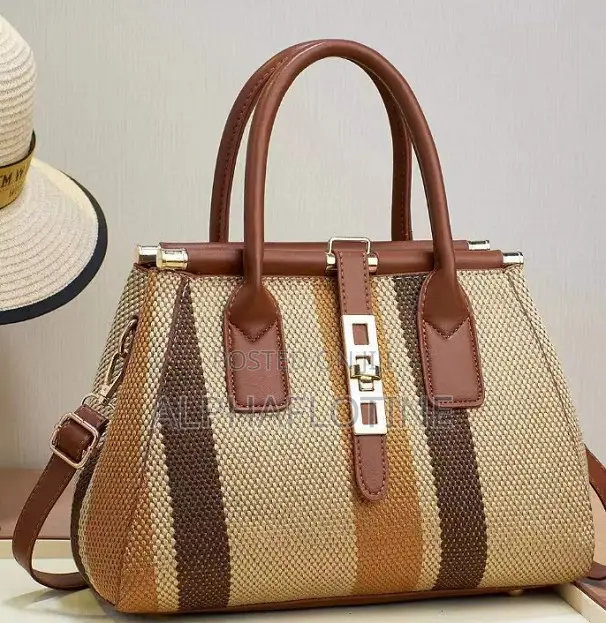Fabric Faux Leather Tote Shoulder Bag Women Handbag -Custom Handbags