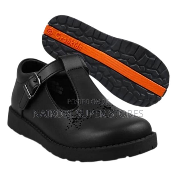 Crabkids Leather School Shoes for Girls - Polish