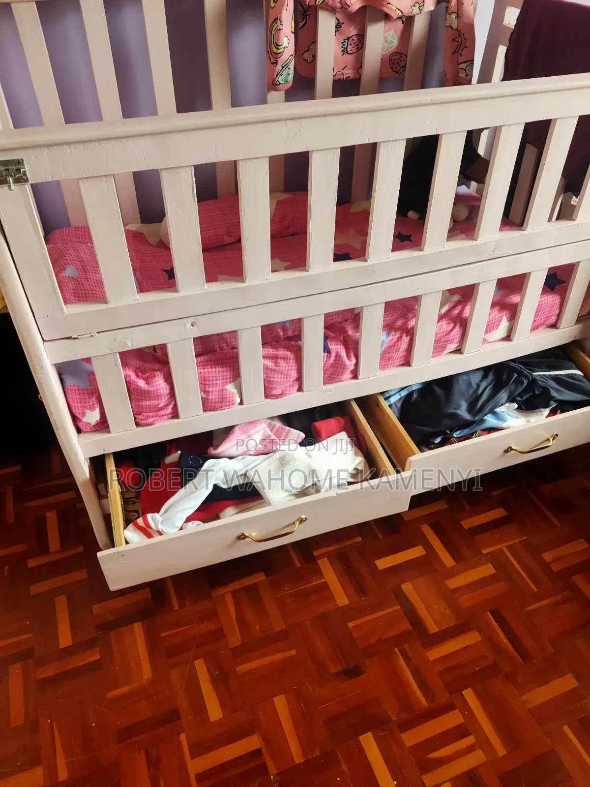 Pink Baby Cot