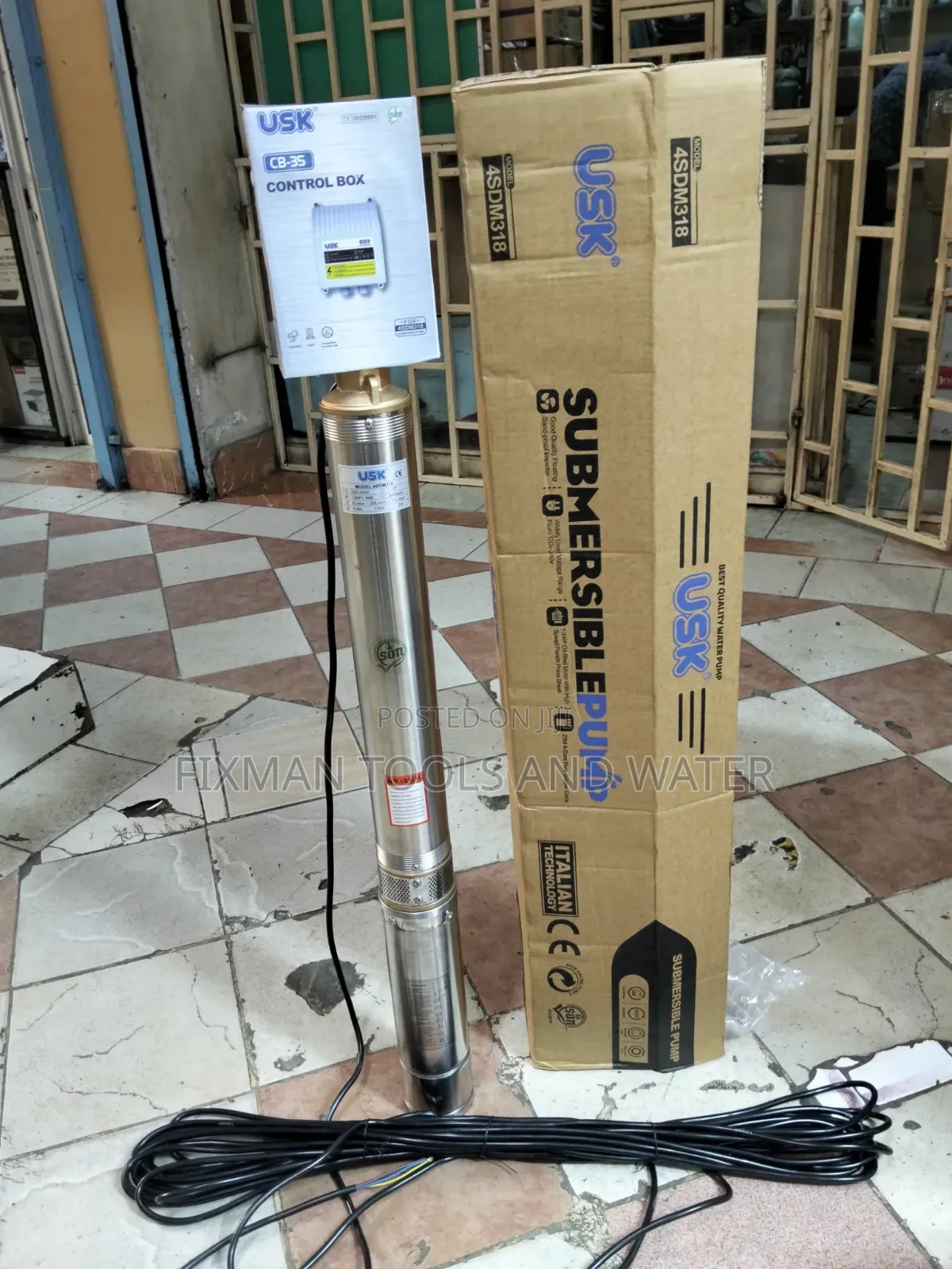 Usk Submersible Water Pump 1.5 Hp 120m Head