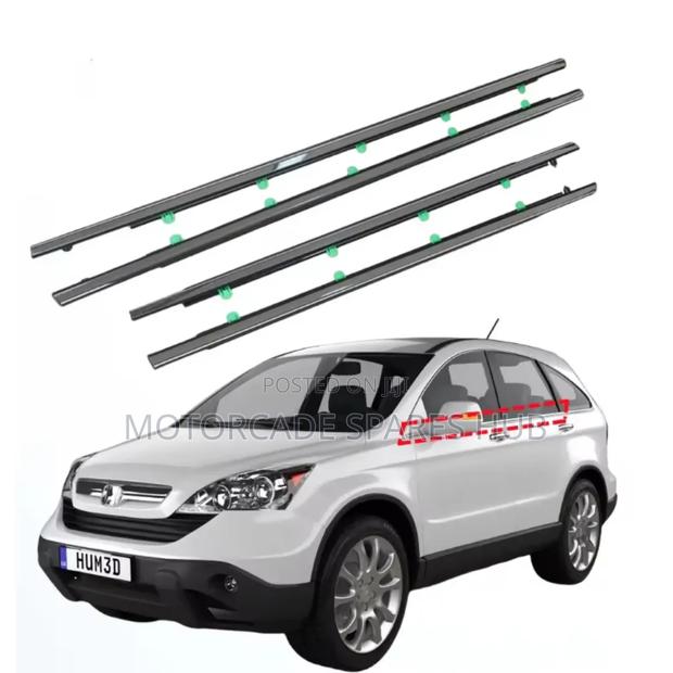 Honda Cr-v Chrome Weather Strips Rubber Door Moulding