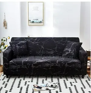 Marble Black Sofa Cover