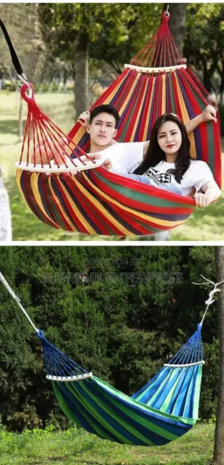 Striped Outdoor Hammock