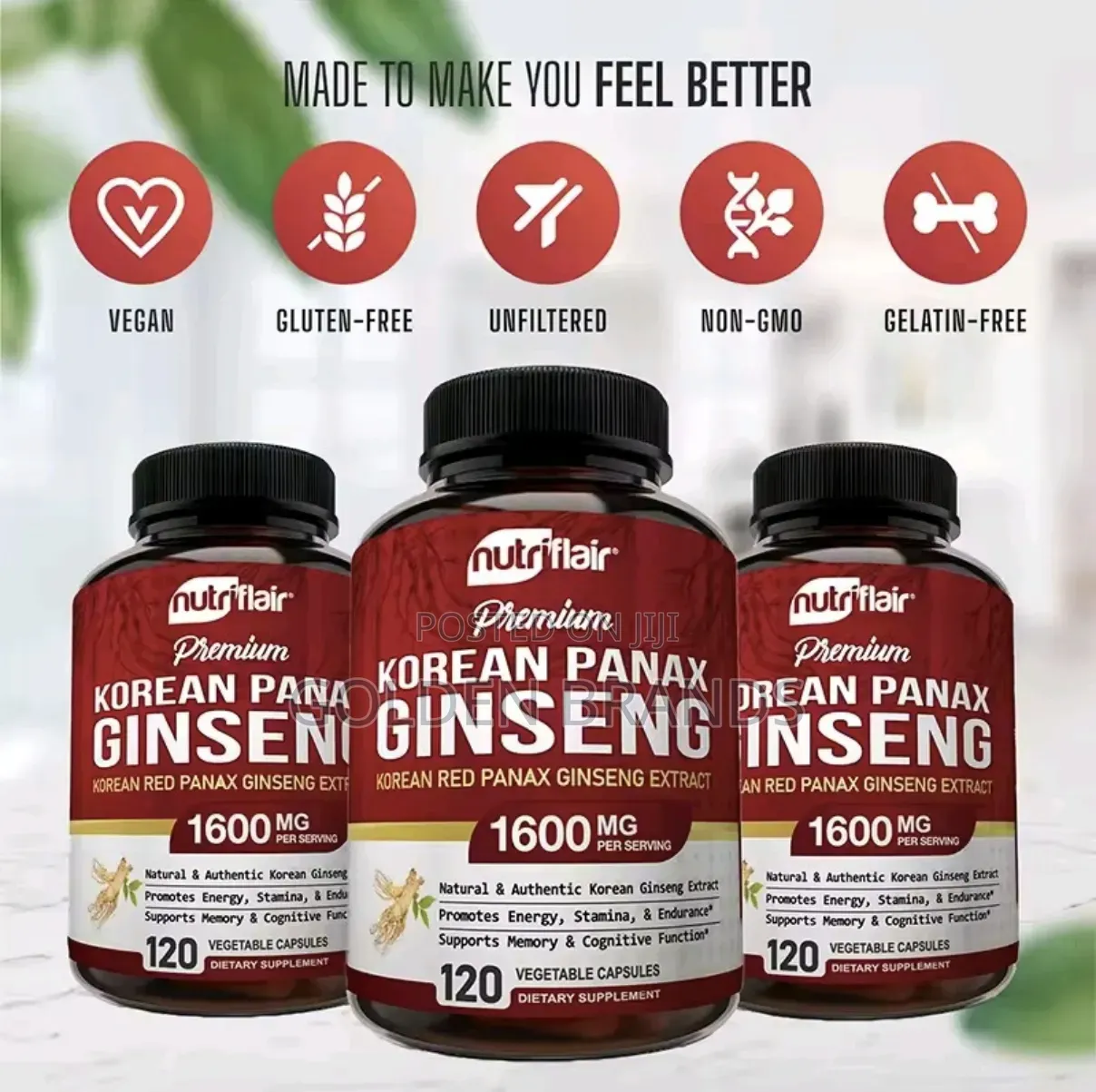 Pure Red Ginseng Extract for Energy, Focus, Vitality Boost