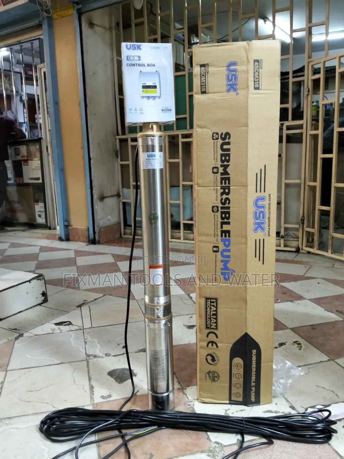 Deep Well Usk Submersible Water Pump 1.5 Hp 1100 Watts 119m Head Deep