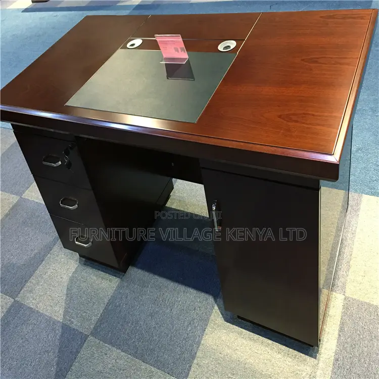 1.2m Mahogany Executive Computer Desk With Drawers