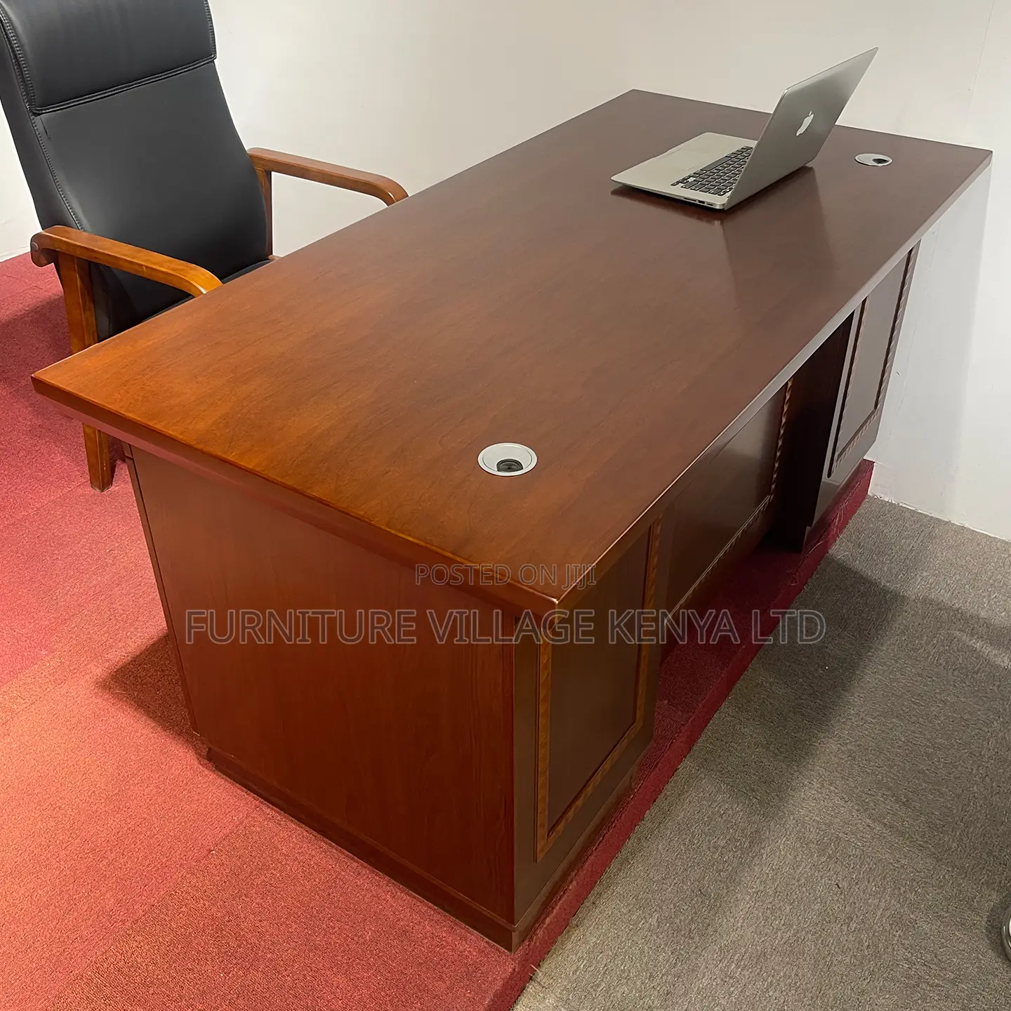 1.2m Mahogany Executive Computer Desk With Drawers