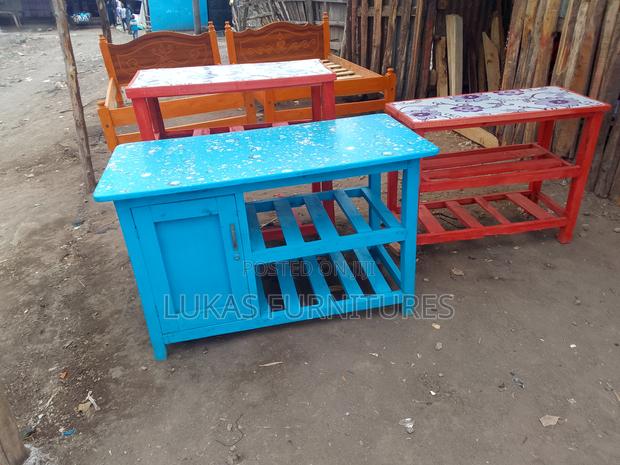 Blue Kitchen Table