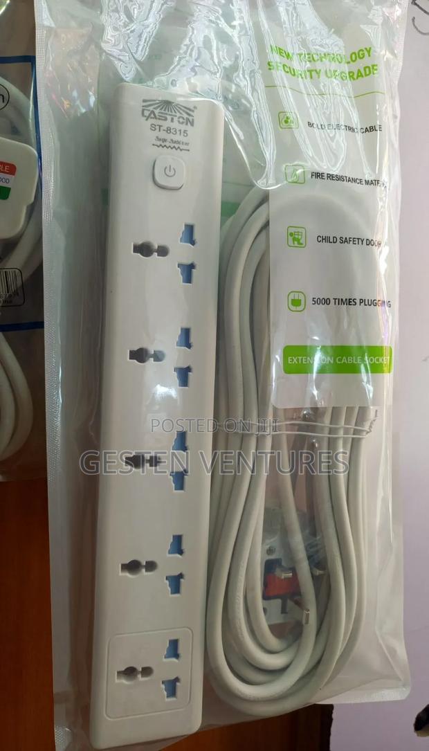 Caston 5 Way Extension Cable With 10mtrs Cable